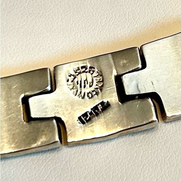 Rare Taxco Salvador Juller Gracia Signed Sterling Silver 925 Buckle Bracelet - Picture 6 of 10